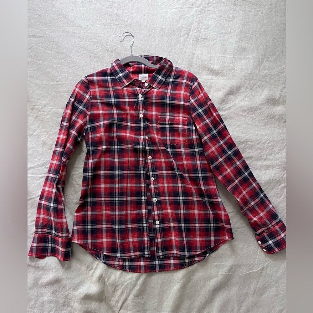 J Crew plaid button down shirt